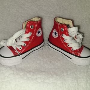 Baby Red High Top Converse